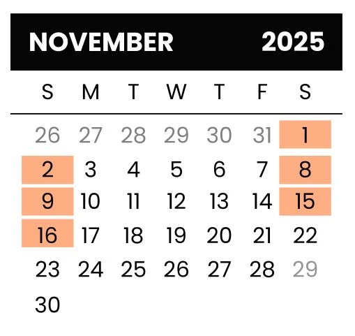 November Dates